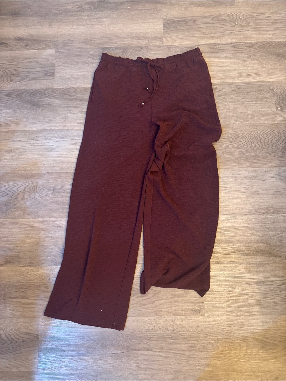 H&M Straight-Leg Jumpsuit Pants in Deep Brown